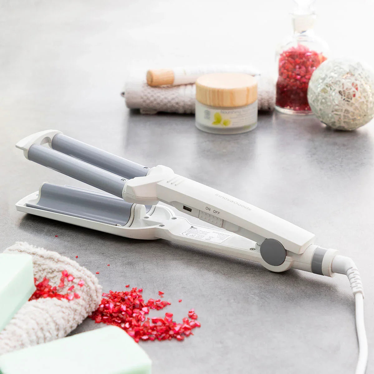 Piastra Per Capelli In Ceramica Onde Wavio InnovaGoods 55 W - Yestore