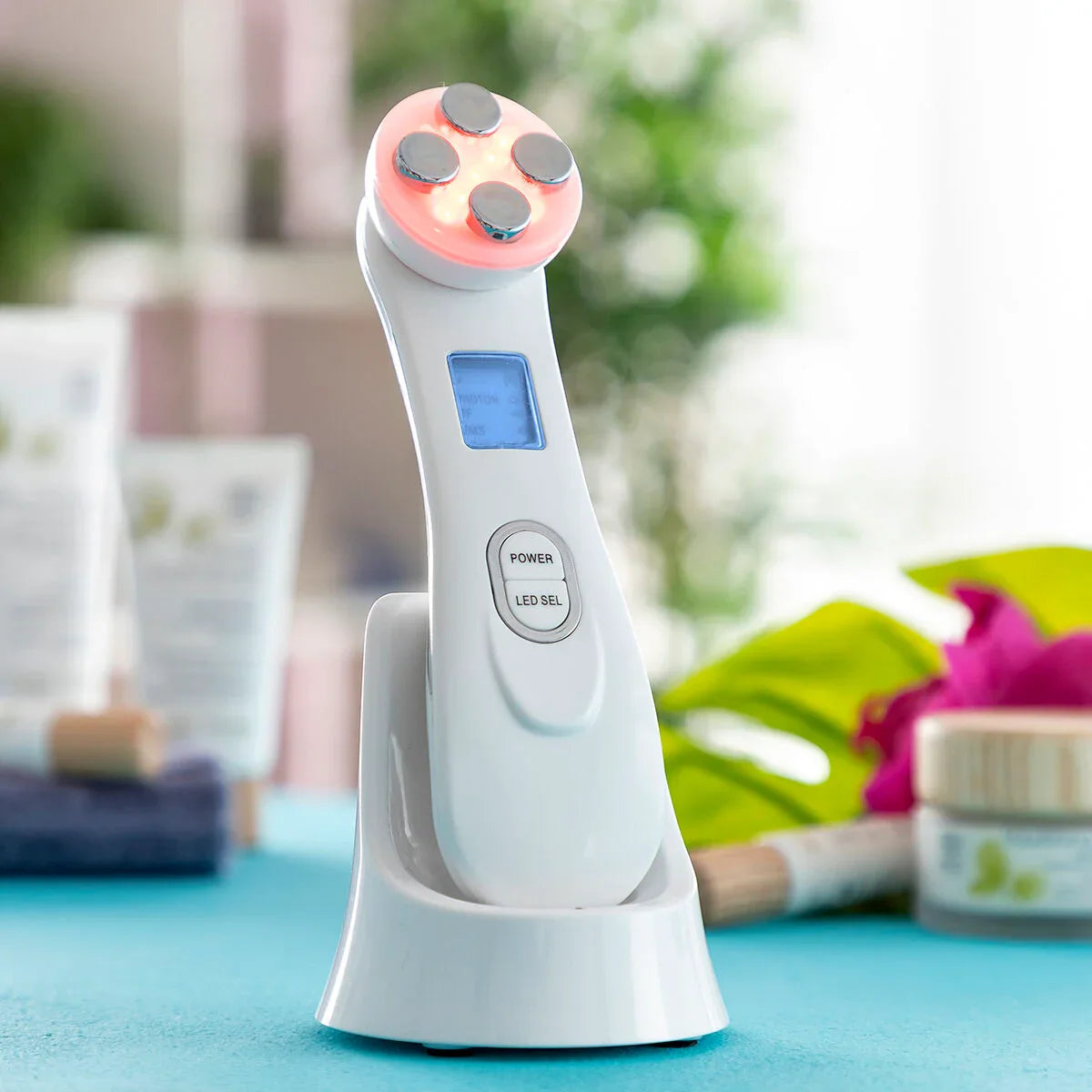 Massaggiatore Viso con Radiofrequenza, Fototerapia ed Elettrostimolazione - Yestore
