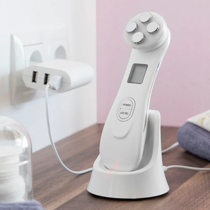 Massaggiatore Viso con Radiofrequenza, Fototerapia ed Elettrostimolazione - Yestore
