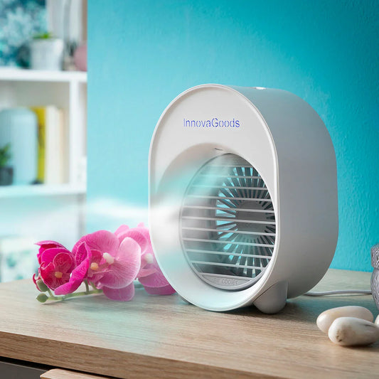 Mini Climatizzatore Umidificatore a Ultrasuoni con LED Koolizer InnovaGoods - Yestore