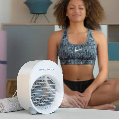 Mini Climatizzatore Umidificatore a Ultrasuoni con LED Koolizer InnovaGoods - Yestore
