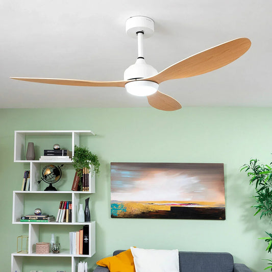 Ventilatore da Soffitto con Luce LED e 3 Pale ABS Wuled InnovaGoods Legno 36 W 52" Ø132 cm - Yestore