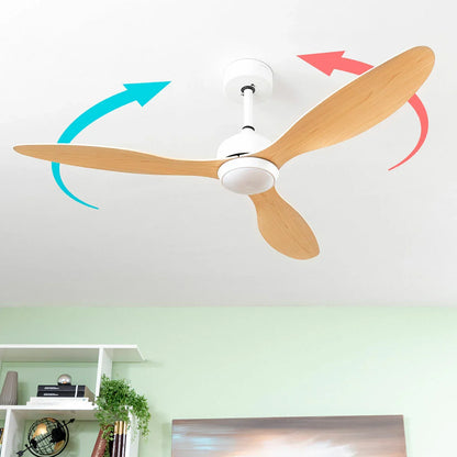 Ventilatore da Soffitto con Luce LED e 3 Pale ABS Wuled InnovaGoods Legno 36 W 52" Ø132 cm - Yestore