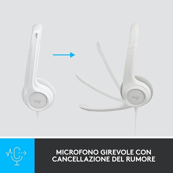 Cuffie Logitech H390 Bianche