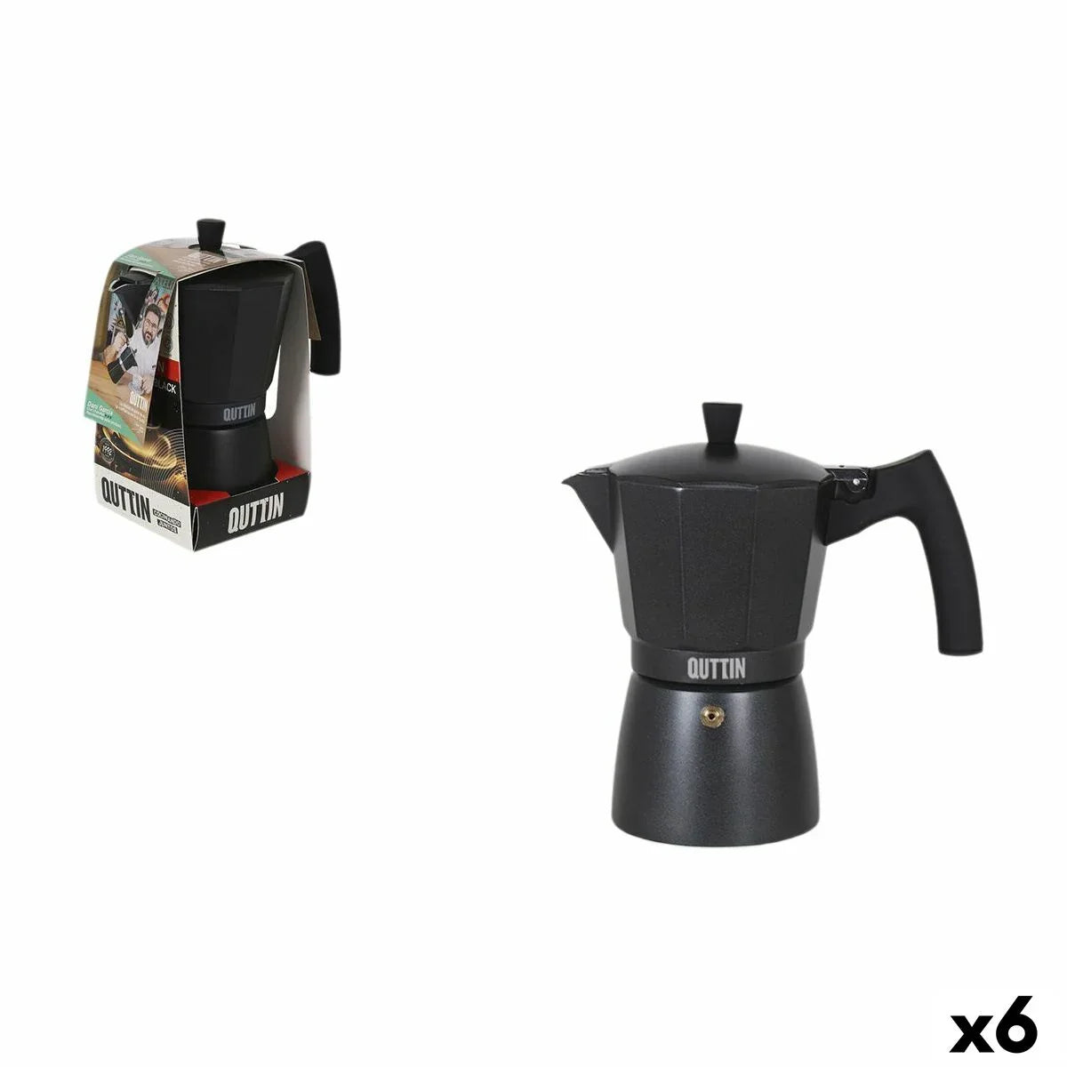 Caffettiera Italiana Quttin 6 Tazze (6 Unità) - Yestore