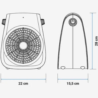Radiatore Elettrico Digitale Universal Blue Nero 2000 W
